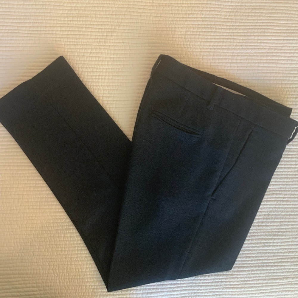 Ann Taylor Blue Straight Twill Ankle Pant
